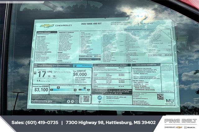 new 2025 Chevrolet Tahoe car, priced at $84,779