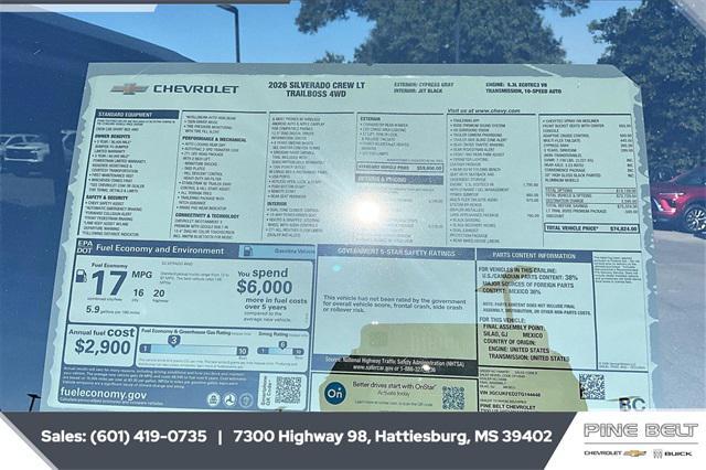 new 2026 Chevrolet Silverado 1500 car, priced at $67,104