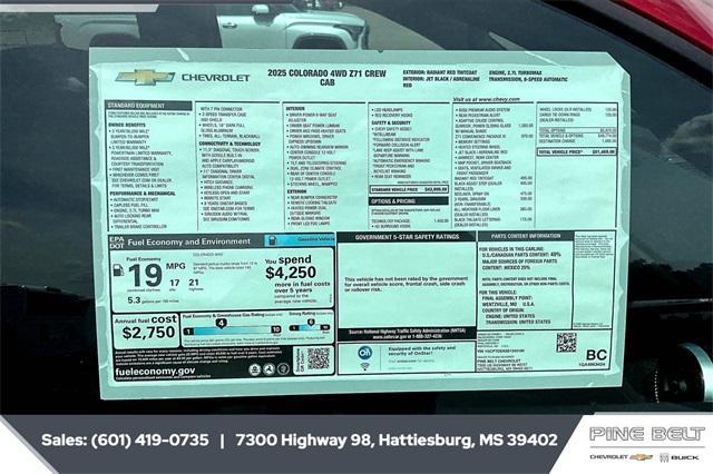 new 2025 Chevrolet Colorado car, priced at $48,837