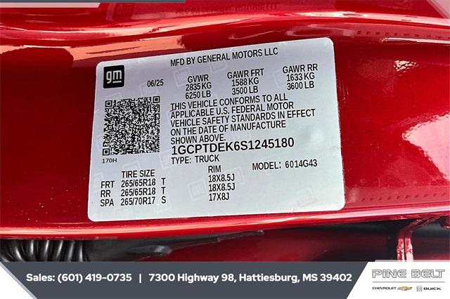 new 2025 Chevrolet Colorado car, priced at $48,837