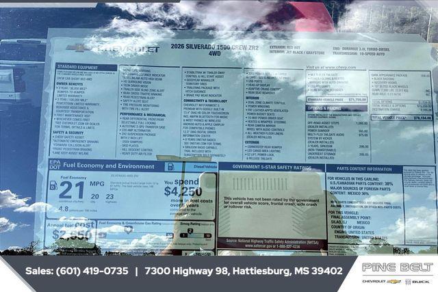 new 2026 Chevrolet Silverado 1500 car, priced at $72,591