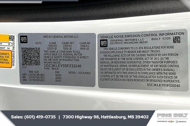 new 2025 Chevrolet Silverado 2500 car, priced at $52,282