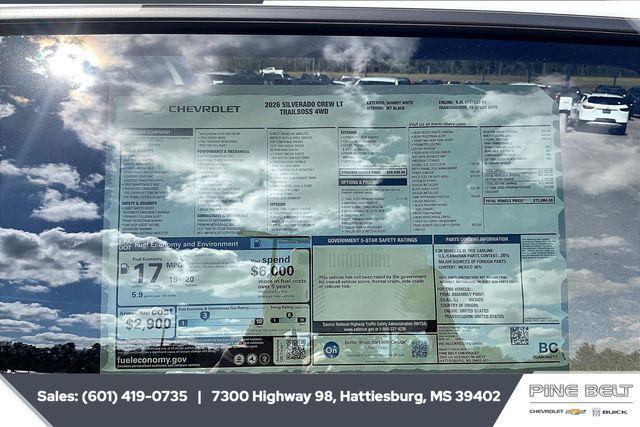 new 2026 Chevrolet Silverado 1500 car, priced at $64,951