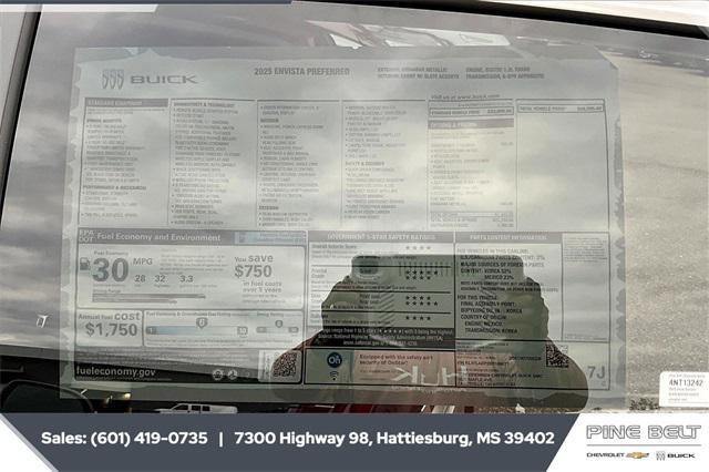 new 2025 Buick Envista car, priced at $26,585