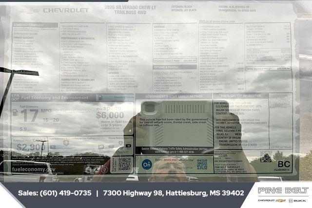 new 2026 Chevrolet Silverado 1500 car, priced at $64,879