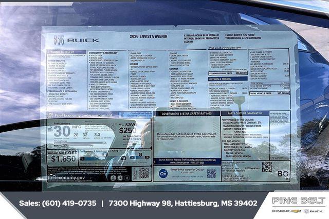 new 2026 Buick Envista car, priced at $31,815
