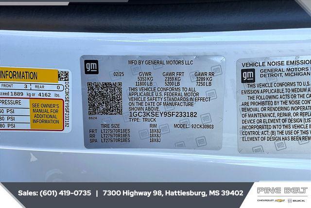 new 2025 Chevrolet Silverado 3500 car, priced at $53,875