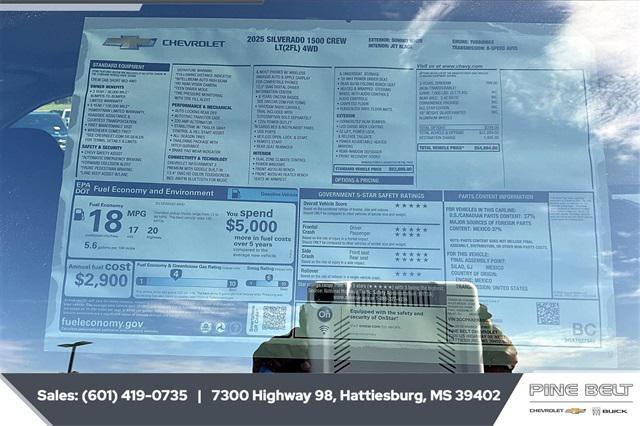 new 2025 Chevrolet Silverado 1500 car, priced at $45,129