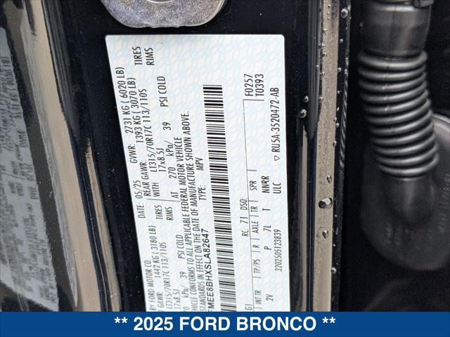 new 2025 Ford Bronco car, priced at $62,005