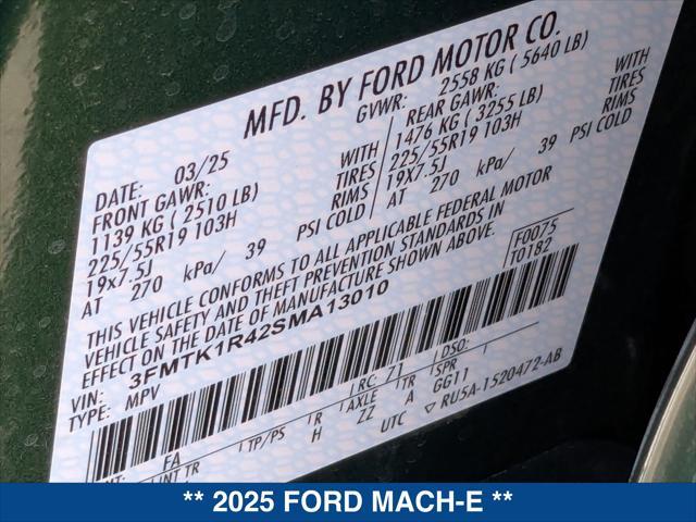 new 2025 Ford Mustang Mach-E car, priced at $40,780