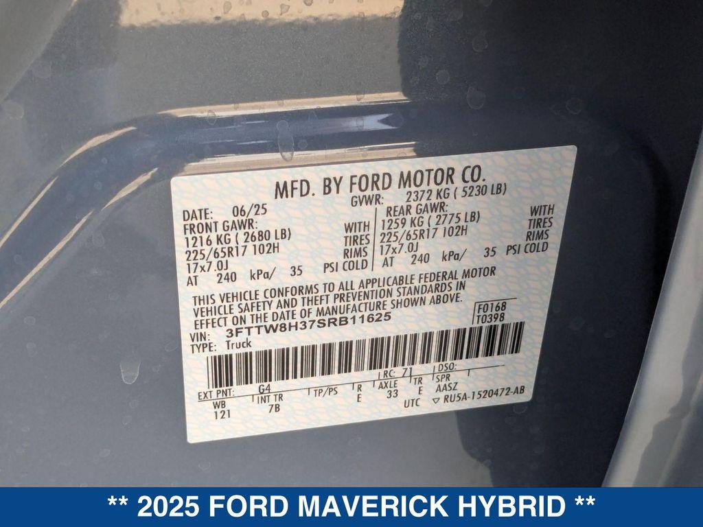 new 2025 Ford Maverick car, priced at $33,775