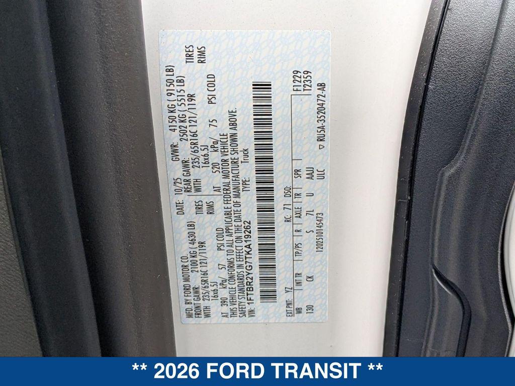 new 2026 Ford Transit-250 car, priced at $58,385