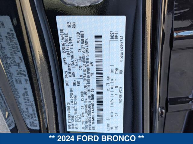 new 2024 Ford Bronco car, priced at $50,120