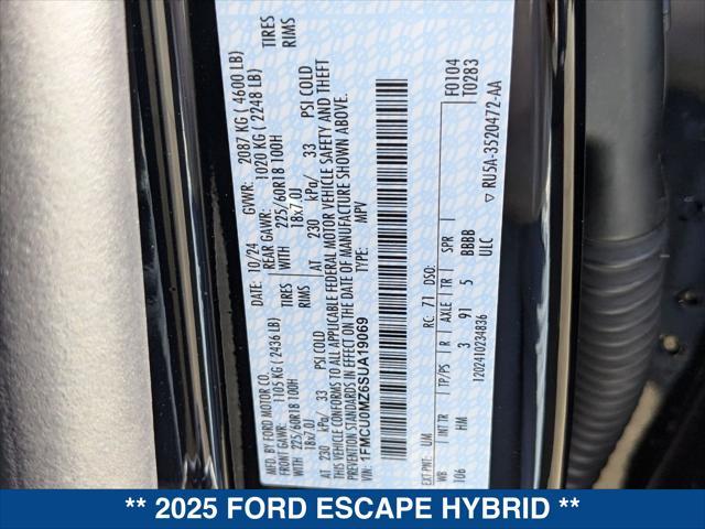 new 2025 Ford Escape car, priced at $34,480