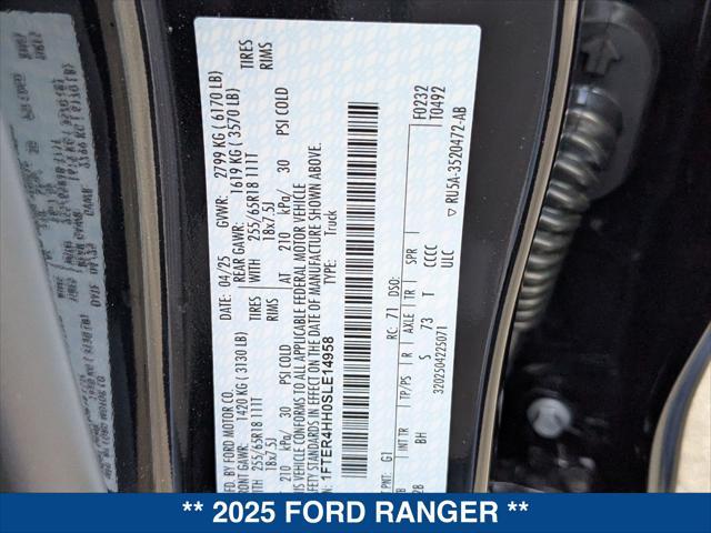 new 2025 Ford Ranger car, priced at $45,875