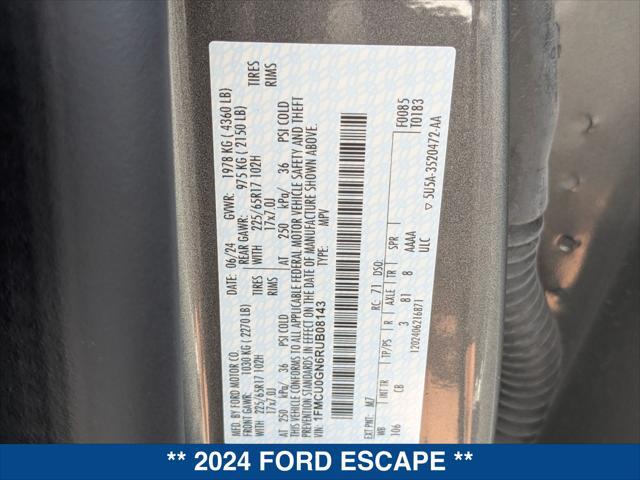 new 2024 Ford Escape car, priced at $31,125