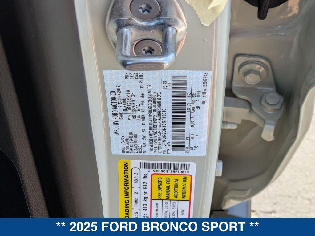 new 2025 Ford Bronco Sport car, priced at $39,475