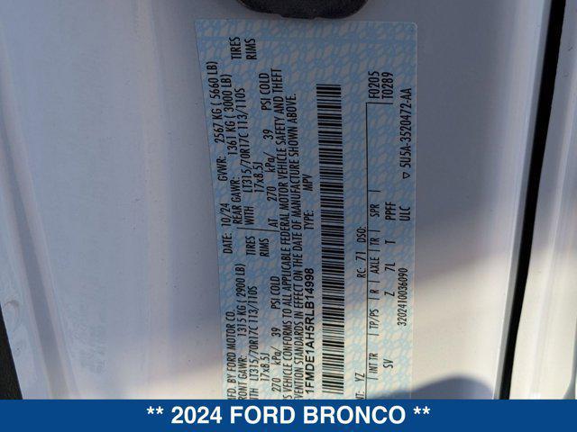 new 2024 Ford Bronco car, priced at $55,390