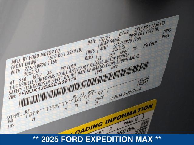 new 2025 Ford Expedition Max car, priced at $76,260