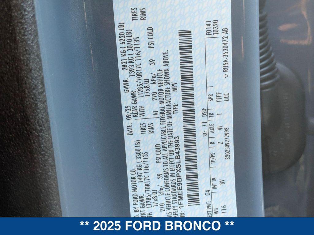 new 2025 Ford Bronco car, priced at $63,665