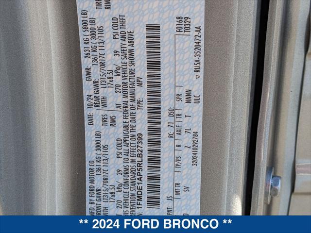 new 2024 Ford Bronco car, priced at $56,940