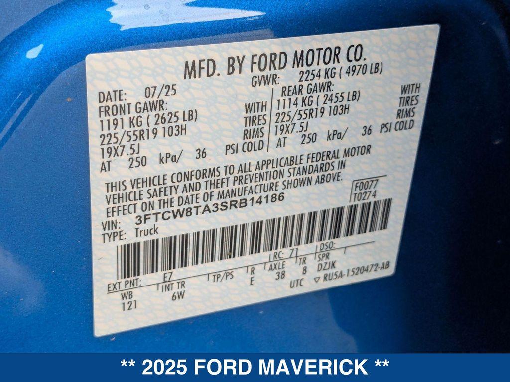 new 2025 Ford Maverick car, priced at $37,625