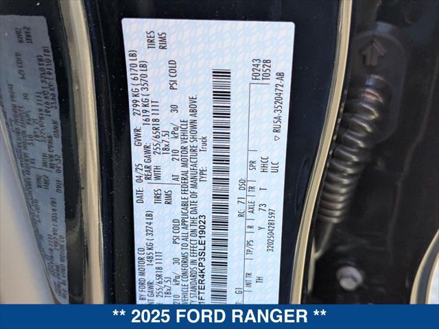 new 2025 Ford Ranger car, priced at $53,390