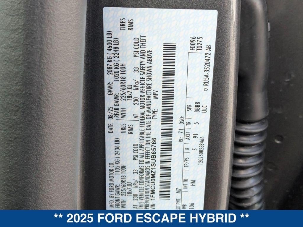 new 2025 Ford Escape car, priced at $35,975