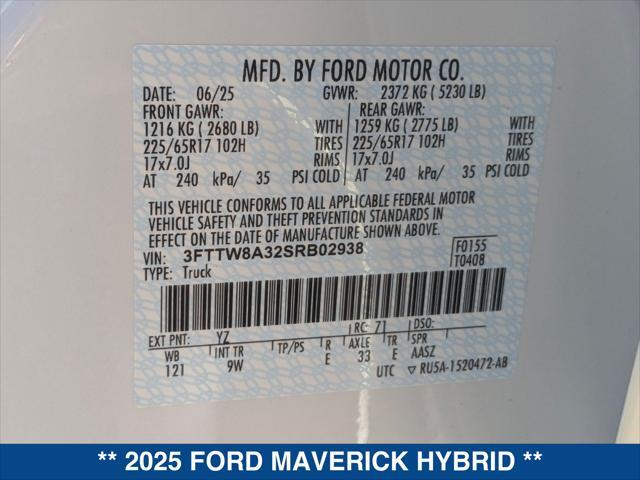 new 2025 Ford Maverick car, priced at $29,975