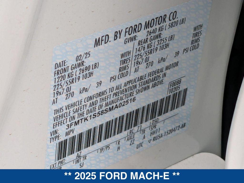 new 2025 Ford Mustang Mach-E car, priced at $43,085