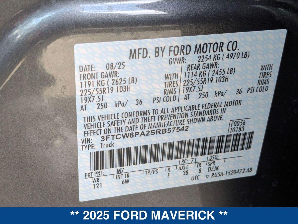 new 2025 Ford Maverick car, priced at $43,120