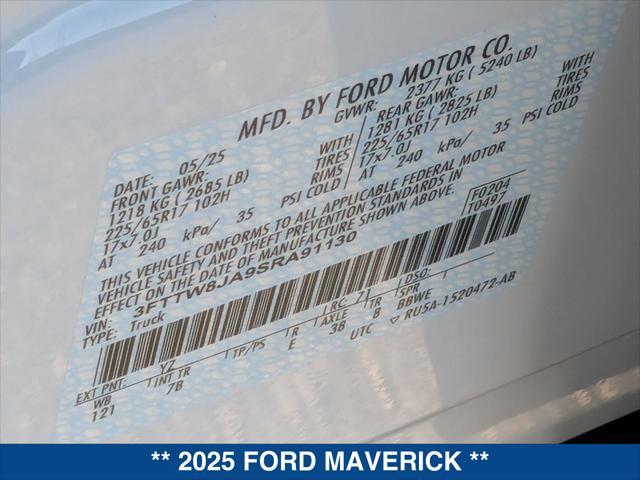 new 2025 Ford Maverick car, priced at $35,150