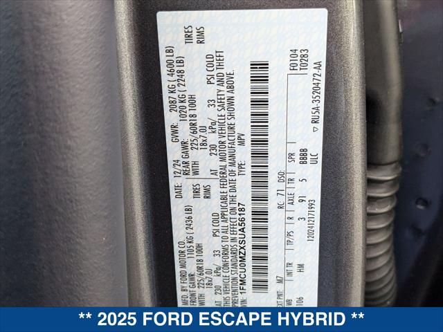 new 2025 Ford Escape car, priced at $34,480