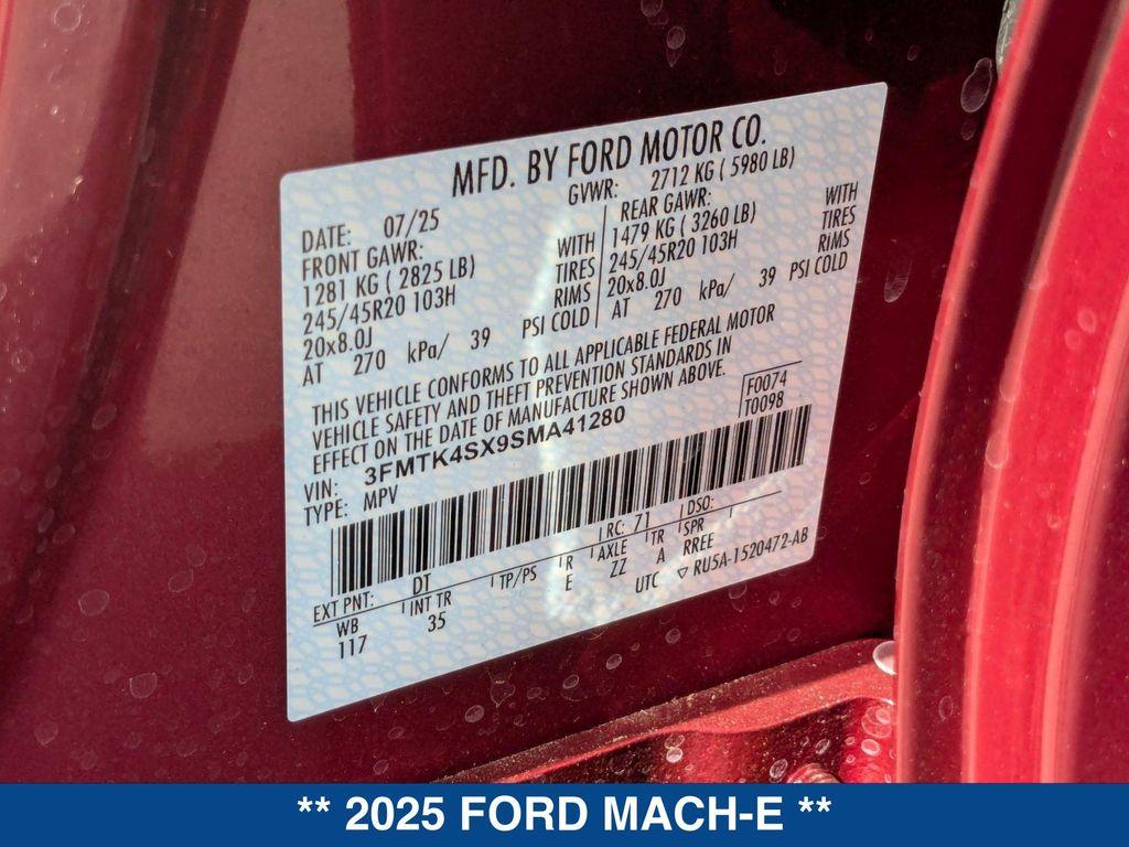 new 2025 Ford Mustang Mach-E car, priced at $61,500