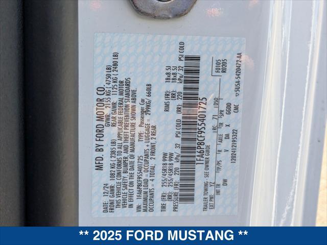 new 2025 Ford Mustang car, priced at $47,155