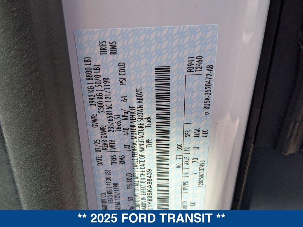 new 2025 Ford Transit-150 car, priced at $52,885