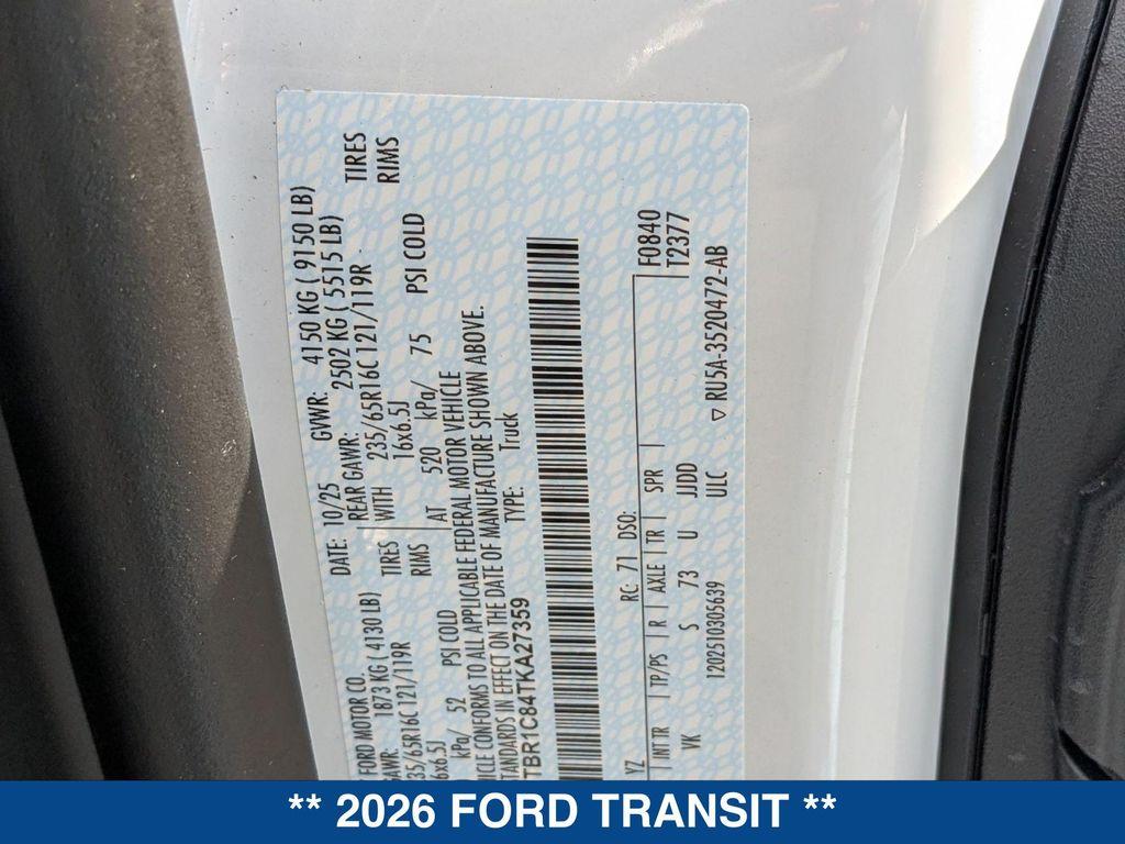 new 2026 Ford Transit-250 car, priced at $53,970