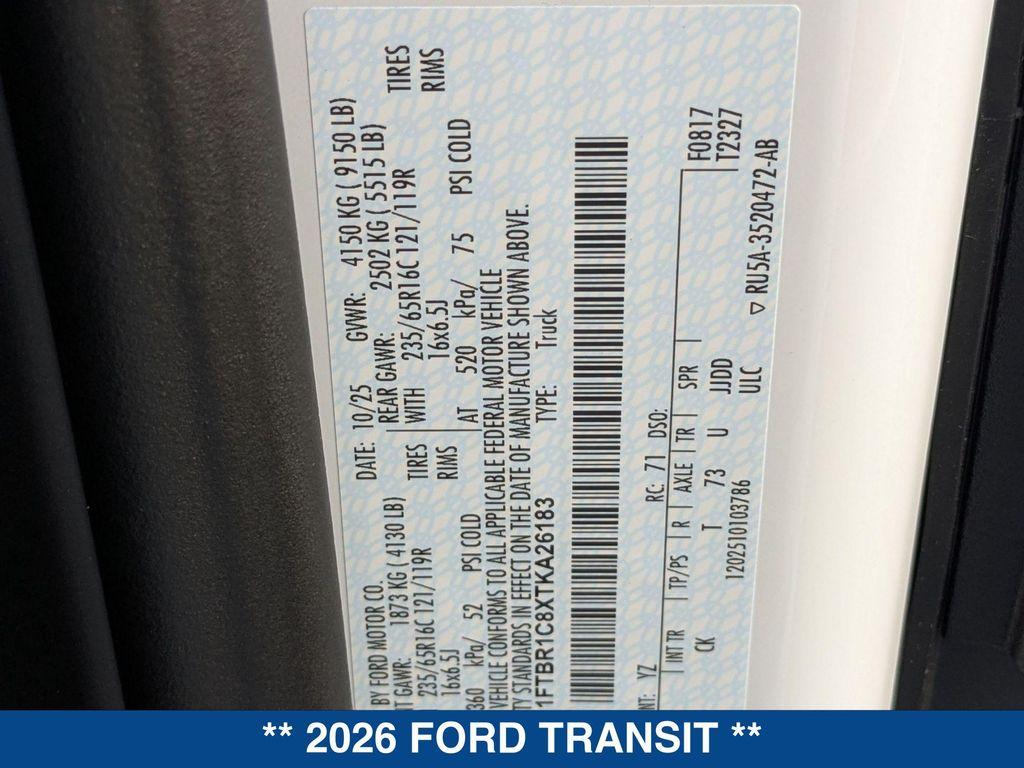 new 2026 Ford Transit-250 car, priced at $55,470