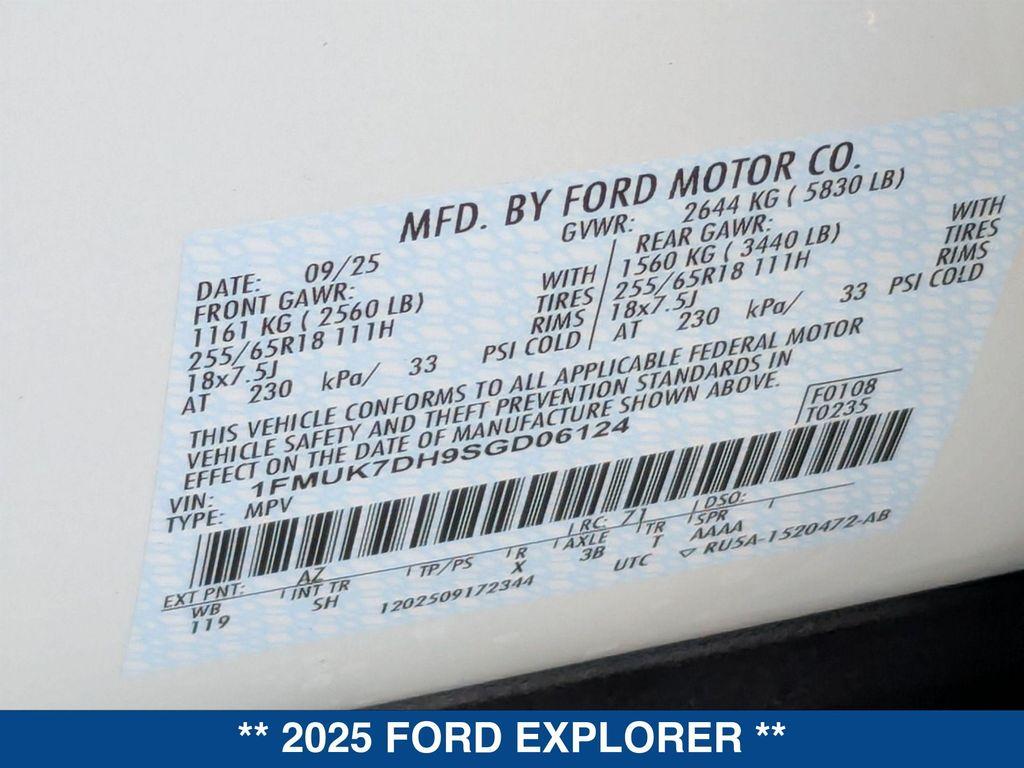 new 2025 Ford Explorer car, priced at $46,915