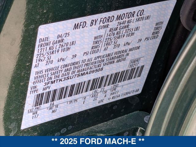 new 2025 Ford Mustang Mach-E car, priced at $50,580