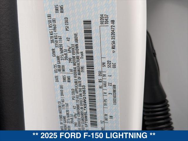 new 2025 Ford F-150 Lightning car, priced at $81,660