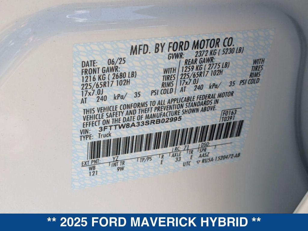 new 2025 Ford Maverick car, priced at $30,960