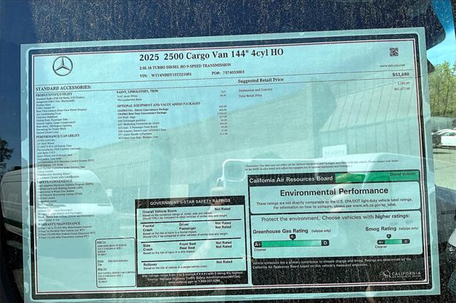 new 2025 Mercedes-Benz Sprinter 2500 car, priced at $61,677