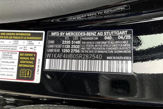 new 2025 Mercedes-Benz C-Class car, priced at $52,885