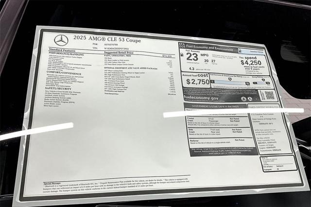 new 2025 Mercedes-Benz AMG CLE 53 car, priced at $85,605