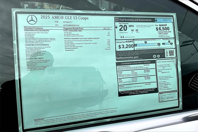 new 2025 Mercedes-Benz AMG GLE 53 car, priced at $94,615