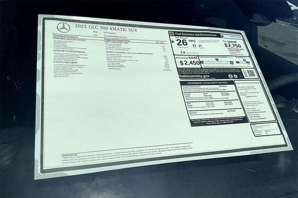 new 2025 Mercedes-Benz GLC 300 car, priced at $57,440