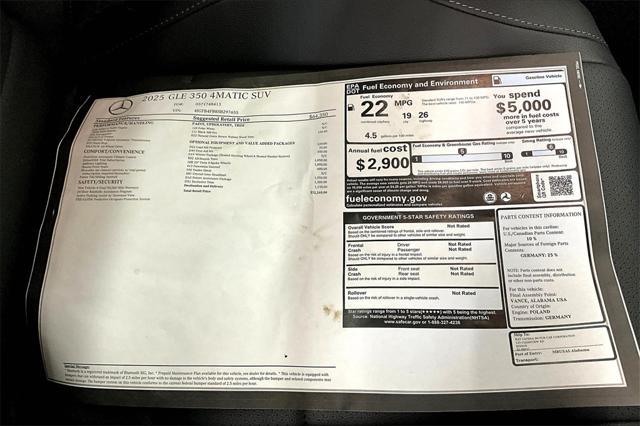 new 2025 Mercedes-Benz GLE 350 car, priced at $72,265