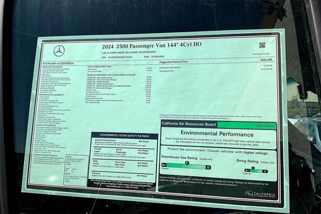 new 2024 Mercedes-Benz Sprinter 2500 car, priced at $73,075