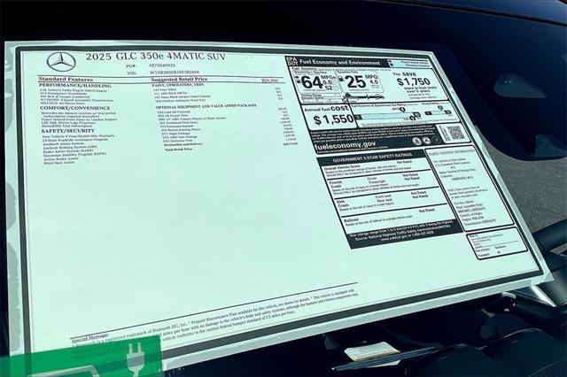 new 2025 Mercedes-Benz GLC 350e car, priced at $68,770